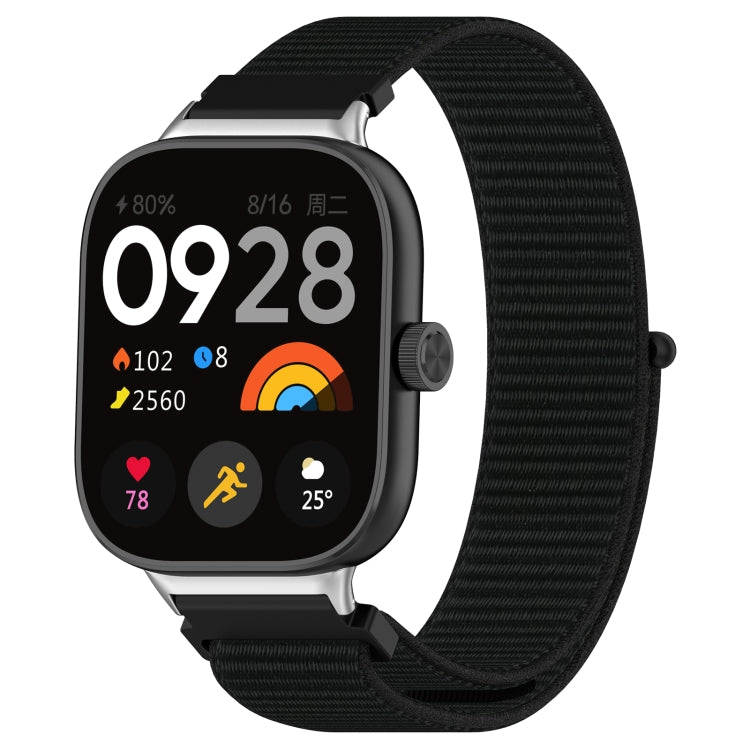 For Xiaomi Mi Band 8 Pro Nylon Loop Metal Connector Watch Band(Black) - Watch Bands by buy2fix | Online Shopping UK | buy2fix