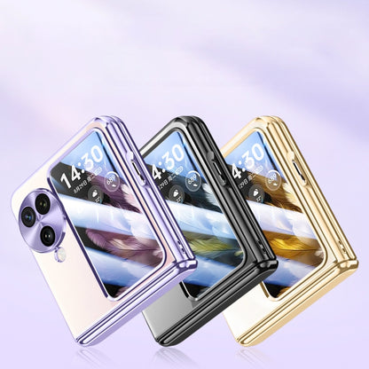 For OPPO Find N3 Flip Electroplated Case-film Integral Hinge Shockproof Phone Case(Purple) - Find N3 Flip Cases by buy2fix | Online Shopping UK | buy2fix