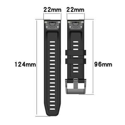 For Garmin Fenix 7 Pro Solid Color Black Buckle Silicone Quick Release Watch Band(Yellow) - Watch Bands by buy2fix | Online Shopping UK | buy2fix