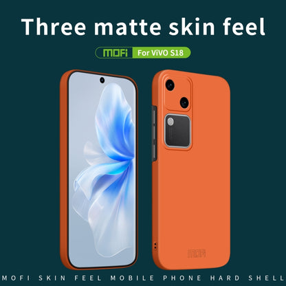 For vivo S18 MOFI Qin Series Skin Feel All-inclusive PC Phone Case(Orange) - S18 Cases by MOFI | Online Shopping UK | buy2fix