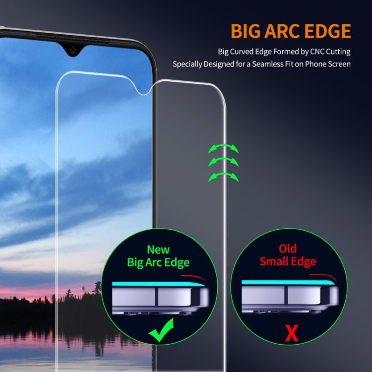 For OPPO A18 / A38 10pcs ENKAY 9H Big Arc Edge High Aluminum-silicon Tempered Glass Film - A18 Tempered Glass by ENKAY | Online Shopping UK | buy2fix