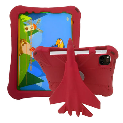 For iPad Pro 11 2024 360 Rotation Aircraft Holder EVA Shockproof Tablet Case(Red) - iPad Pro 11 2024 Cases by buy2fix | Online Shopping UK | buy2fix