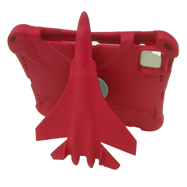 For iPad Pro 11 2024 360 Rotation Aircraft Holder EVA Shockproof Tablet Case(Red) - iPad Pro 11 2024 Cases by buy2fix | Online Shopping UK | buy2fix