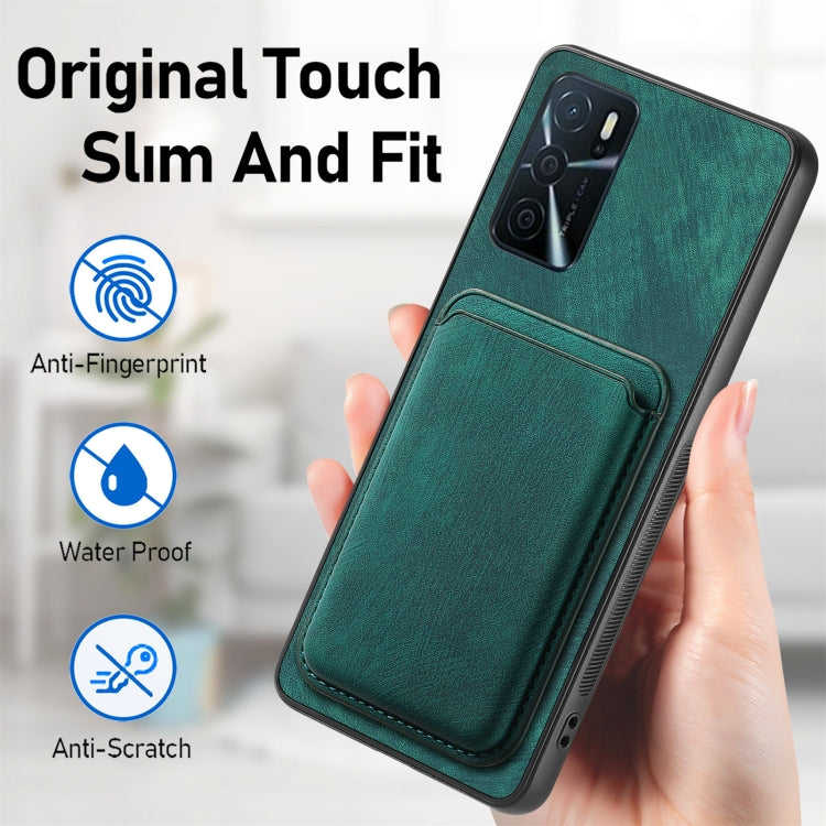For OPPO K11X 5G Retro Leather Card Bag Magnetic Phone Case(Green) - OPPO Cases by buy2fix | Online Shopping UK | buy2fix