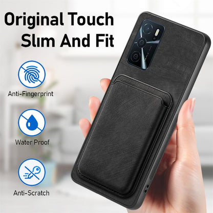 For OPPO A92S Retro Leather Card Bag Magnetic Phone Case(Black) - OPPO Cases by buy2fix | Online Shopping UK | buy2fix