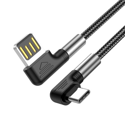 ENKAY 3A Elbow Reversible USB to Elbow Type-C Fast Charging Data Cable, Length:1m - USB-C & Type-C Cable by ENKAY | Online Shopping UK | buy2fix