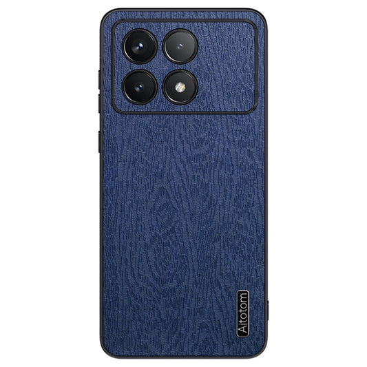 For Xiaomi Redmi K70 Tree Bark Leather Shockproof Phone Case(Blue) - K70 Cases by buy2fix | Online Shopping UK | buy2fix