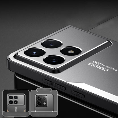 For Xiaomi Redmi K70E Blade Series TPU Hybrid Metal Phone Case(Gold) - K70E Cases by buy2fix | Online Shopping UK | buy2fix