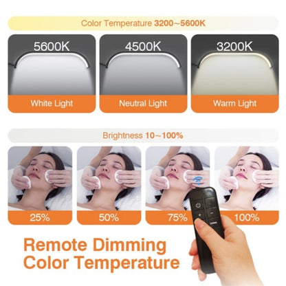 HD-G63X Floor Standing Remote Dimming LED Moon Lamp Manicure Eyelash Beauty Lamp(US Plug) - Selfie Light by buy2fix | Online Shopping UK | buy2fix