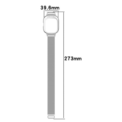 For CMF Watch Pro D395 Metal Frame + Milanese Integrated Magnetic Watch Band(Silver) - Watch Bands by buy2fix | Online Shopping UK | buy2fix