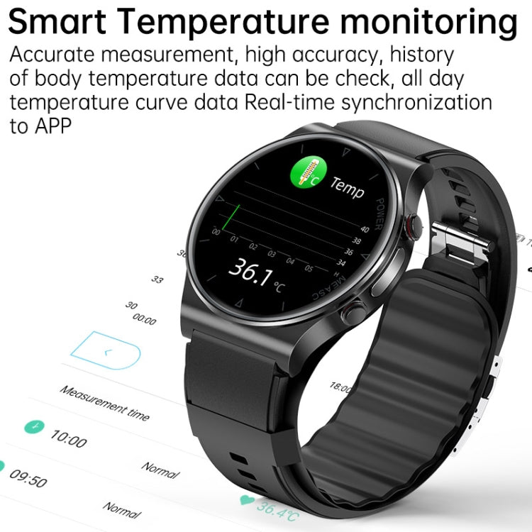 P70 1.3 inch Color Screen Smart Watch, Support Accurate Air Pump Blood Pressure / ECG(Black) - Smart Watches by buy2fix | Online Shopping UK | buy2fix