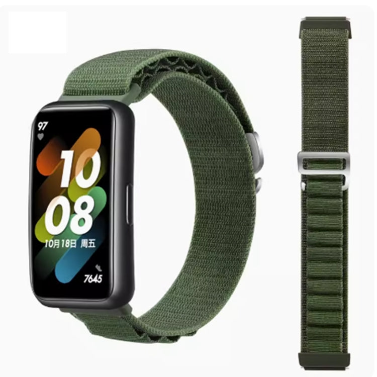 For Huawei Band 8 / 9 Loop Nylon Watch Band(Green) - Watch Bands by buy2fix | Online Shopping UK | buy2fix