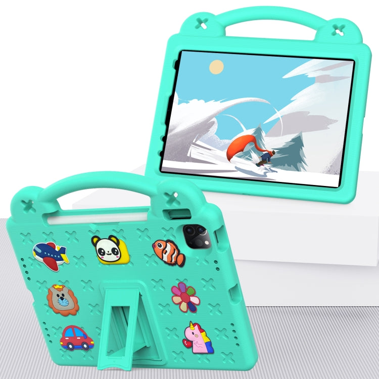 For  iPad Pro 11 2024 Handle Kickstand Children EVA Shockproof Tablet Case(Mint Green) - iPad Pro 11 2024 Cases by buy2fix | Online Shopping UK | buy2fix