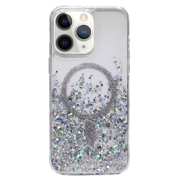 For iPhone 11 Pro Max Gradient Glitter MagSafe PC Hybrid TPU Phone Case(Gradient Silver) - iPhone 11 Pro Max Cases by buy2fix | Online Shopping UK | buy2fix