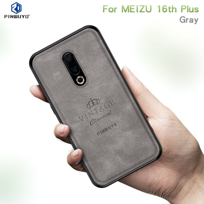 PINWUYO Shockproof Waterproof Full Coverage PC + TPU + Skin Protective Case for Meizu 16 Plus(Gray) - Meizu by PINWUYO | Online Shopping UK | buy2fix