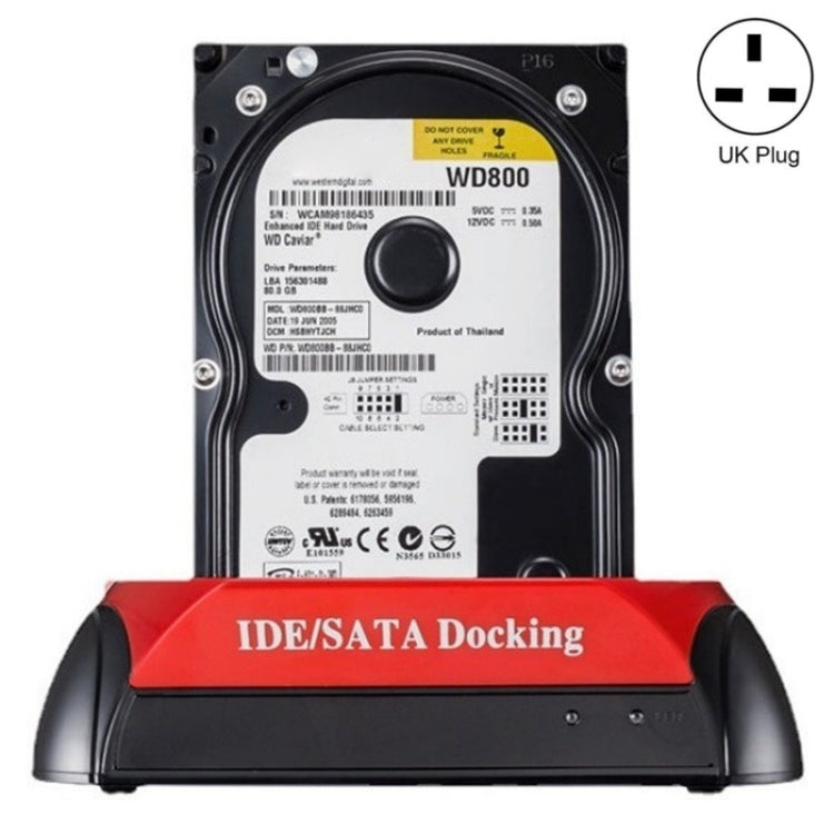 575D USB Hard Disk Holder Laptop Mobile Hard Disk Box 2.5 / 3.5inch SATA IDE HDD Base, Plug:UK Plug - HDD Enclosure by buy2fix | Online Shopping UK | buy2fix