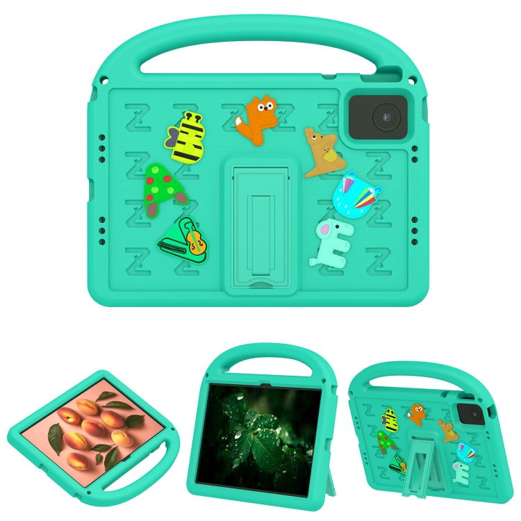 For Lenovo Tab M11 / Xiaoxin Pad 11 2024 Cartoon Sparrow EVA Shockproof Tablet Case(Glacier Green) - Lenovo by buy2fix | Online Shopping UK | buy2fix