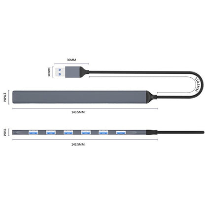 ADS-303A Data Transmission USB 3.0 / 2.0 Hub Expansion Dock Station 7-Port USB Adapter - USB 3.0 HUB by buy2fix | Online Shopping UK | buy2fix