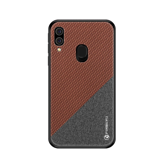 PINWUYO Honors Series Shockproof PC + TPU Protective Case for Galaxy A40(Brown) - Galaxy Phone Cases by PINWUYO | Online Shopping UK | buy2fix