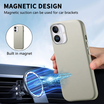 For iPhone 16 Plus Electroplated Metal Button Shockproof Phone Case(White) - iPhone 16 Plus Cases by buy2fix | Online Shopping UK | buy2fix