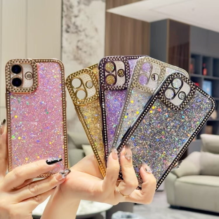 For iPhone 16 Pro Diamond Glitter Sequins TPU Phone Case(Pink) - iPhone 16 Pro Cases by buy2fix | Online Shopping UK | buy2fix