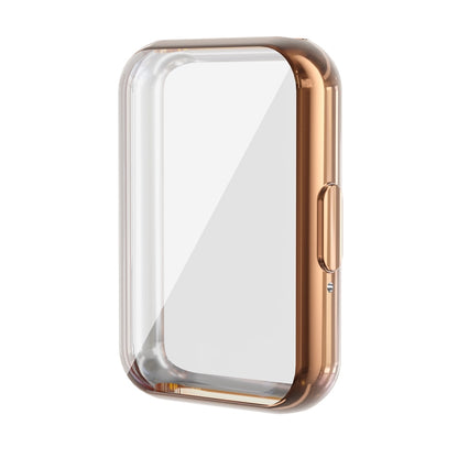 For Samsung Galaxy Fit3 ENKAY Hat-Prince Full Coverage Electroplated Soft TPU Case with Screen Protection(Rose Gold) - Watch Cases by ENKAY | Online Shopping UK | buy2fix