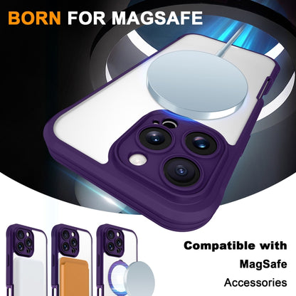 For iPhone 16 Pro Max Skin Feel MagSafe Holder 360 Full Body Phone Case(Purple) - iPhone 16 Pro Max Cases by buy2fix | Online Shopping UK | buy2fix