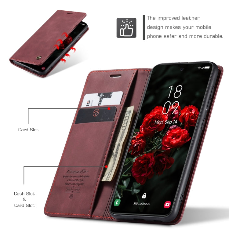 For Samsung Galaxy S24 FE 5G CaseMe 013 Multifunctional Horizontal Flip Leather Phone Case(Red) - Galaxy S24 FE 5G Cases by CaseMe | Online Shopping UK | buy2fix