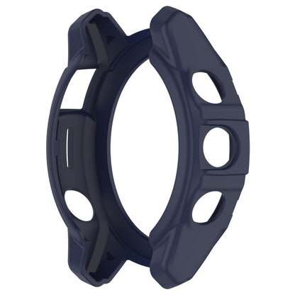 For Garmin Fenix E 47mm Armor Hollow TPU Half Coverage Watch Protective Case(Midnight Blue) - Watch Cases by buy2fix | Online Shopping UK | buy2fix