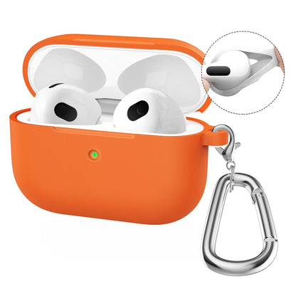 For Apple AirPods 4 2024 ENKAY Hat-Prince Thickened Silicone Case with Hook and Anti-lost Silicone Earbuds(Orange) - For AirPods 4 by ENKAY | Online Shopping UK | buy2fix