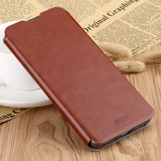 MOFI Rui Series Classical Leather Flip Leather Case With Bracket Embedded Steel Plate All-inclusive for Xiaomi Mi CC9 / CC9 Mito Custom Edition(Brown) - Xiaomi Cases by MOFI | Online Shopping UK | buy2fix