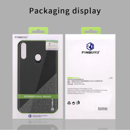 For Galaxy A20S PINWUYO Rong Series  Shockproof PC + TPU+ Chemical Fiber Cloth Protective Cover(Black) - Galaxy Phone Cases by PINWUYO | Online Shopping UK | buy2fix