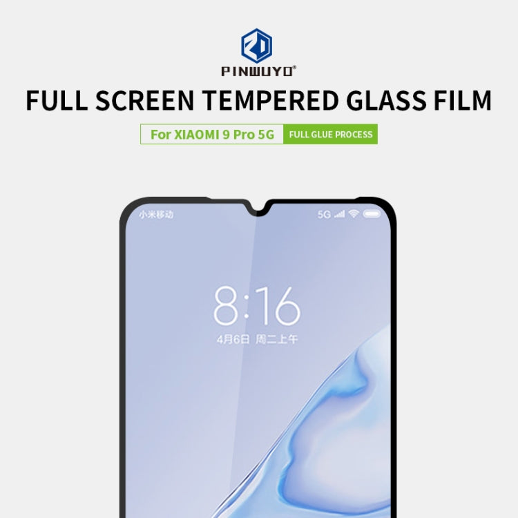 For Xiaomi 9 Pro PINWUYO 9H 2.5D Full Screen Tempered Glass Film(Black) -  by PINWUYO | Online Shopping UK | buy2fix