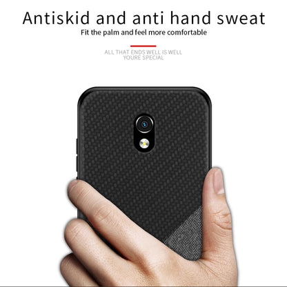 For Xiaomi RedMi 8A PINWUYO Rong Series  Shockproof PC + TPU+ Chemical Fiber Cloth Protective Cover(Black) - Xiaomi Cases by PINWUYO | Online Shopping UK | buy2fix