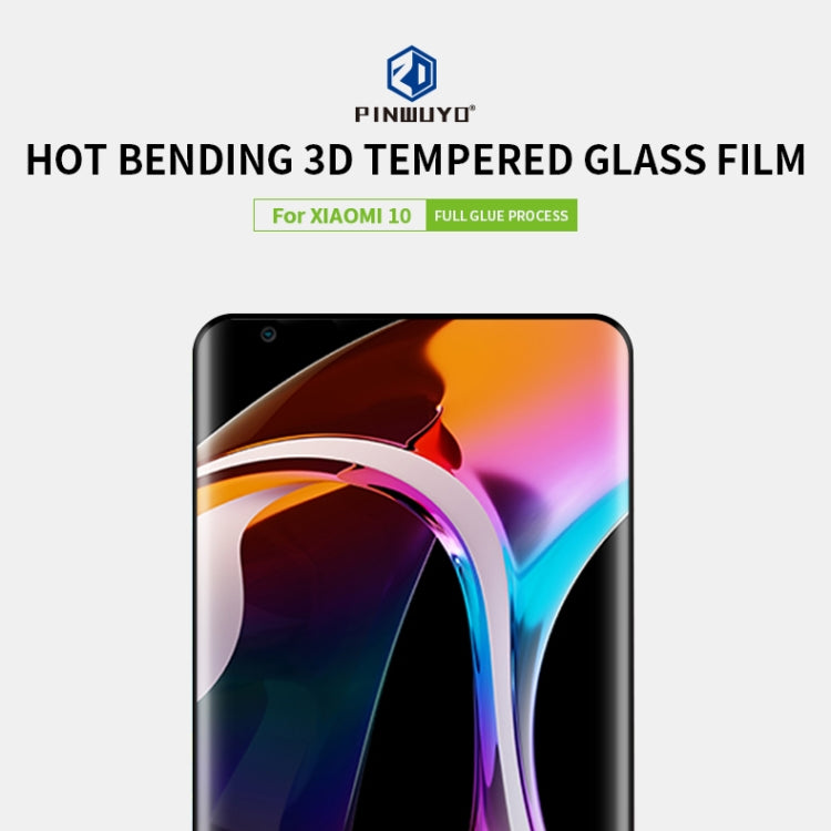 For  Xiaomi Mi 10 PINWUYO 9H 3D Hot Bending Tempered Glass Film -  by PINWUYO | Online Shopping UK | buy2fix