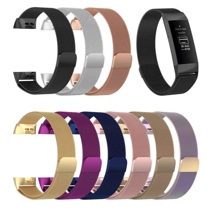 Stainless Steel Magnet Watch Band for FITBIT Charge 4， Large Size: 210x18mm(Colorful Light) - Watch Bands by buy2fix | Online Shopping UK | buy2fix