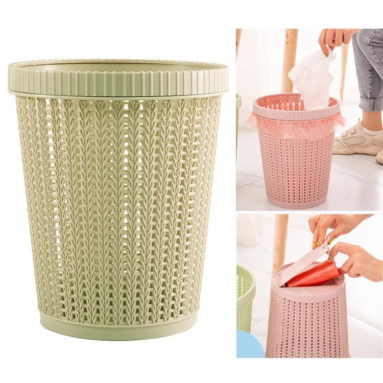 Household Removable Plastic Trash Bin Built-in Trash Bag Box(Green) - Trash Bin & Bags by buy2fix | Online Shopping UK | buy2fix
