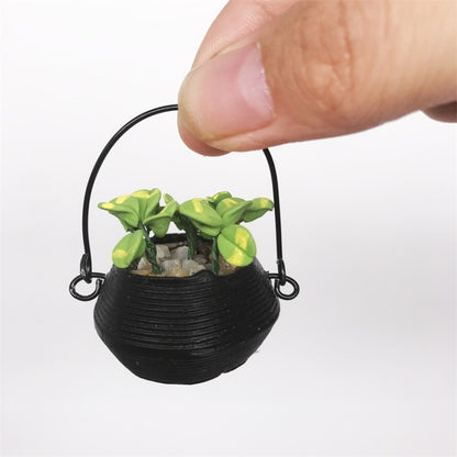 3 PCS 1:12 Mini Doll House Pocket Furniture Hanging Type Decoration Potted Garden Green Plant(Green) - Pretend Play Toys by buy2fix | Online Shopping UK | buy2fix