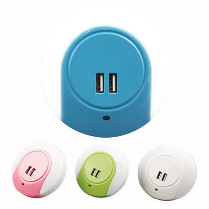 A78B LED Night Light With USB Port Intelligent Light Control Sensor Light, Plug:US Plug(Blue) - Sensor LED Lights by buy2fix | Online Shopping UK | buy2fix