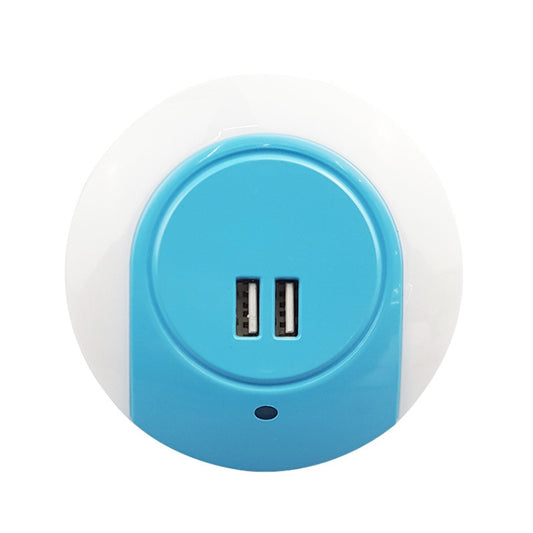 A78B LED Night Light With USB Port Intelligent Light Control Sensor Light, Plug:EU Plug(Blue) - Sensor LED Lights by buy2fix | Online Shopping UK | buy2fix