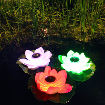 Solar Outdoor Waterproof Floating Light Garden Courtyard Lotus Light(White) - Solar Lights by buy2fix | Online Shopping UK | buy2fix