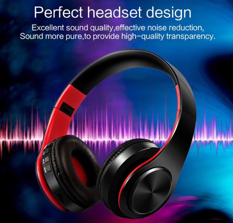 HIFI Stereo Wireless Bluetooth Headphone for Xiaomi iPhone Sumsamg Tablet, with Mic, Support SD Card & FM(Orange black) - Headset & Headphone by buy2fix | Online Shopping UK | buy2fix