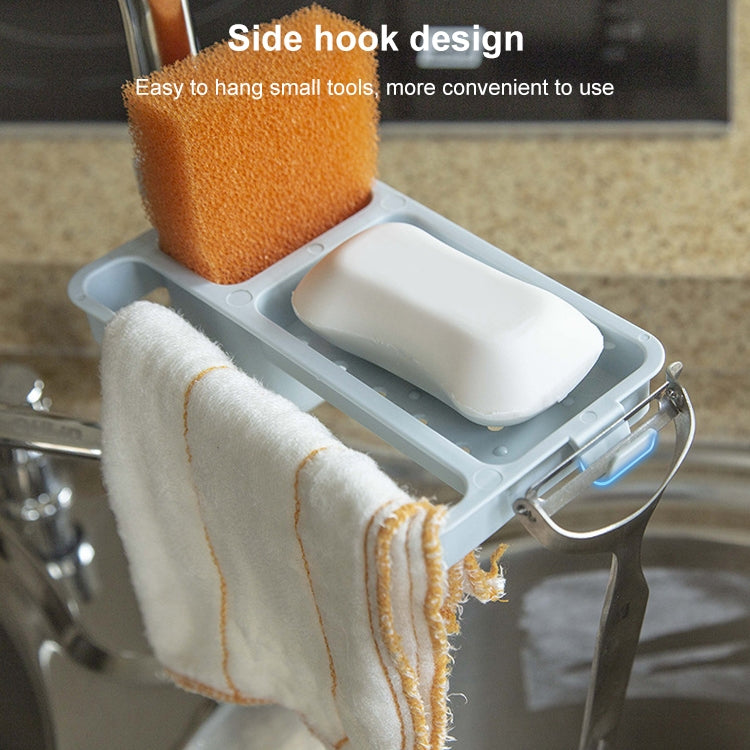 Multifunctional Bathroom Faucet Drain Rack Soap Box Rag Hook(Green) - Shelves by buy2fix | Online Shopping UK | buy2fix