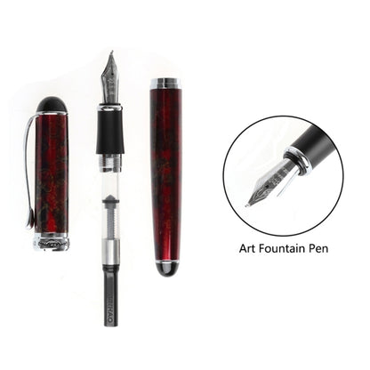 X750 Stationery Stainless Steel Fountain Pen Medium Nib Ink Pens School Oiifice Gift, Nib Size:1.1mm(Silver) - Fountain Pens by buy2fix | Online Shopping UK | buy2fix