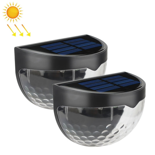 2 PCS LED Solar Wall Light Outdoor Semicircular Fence Garden Lawn Light - Solar Lights by buy2fix | Online Shopping UK | buy2fix