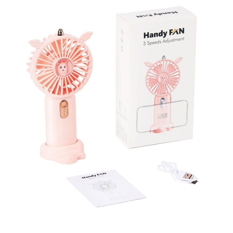 N12 Office Desktop USB Handheld Mini Fan, Fan diameter: 1200 MAH(Jade Green) - Electric Fans by buy2fix | Online Shopping UK | buy2fix