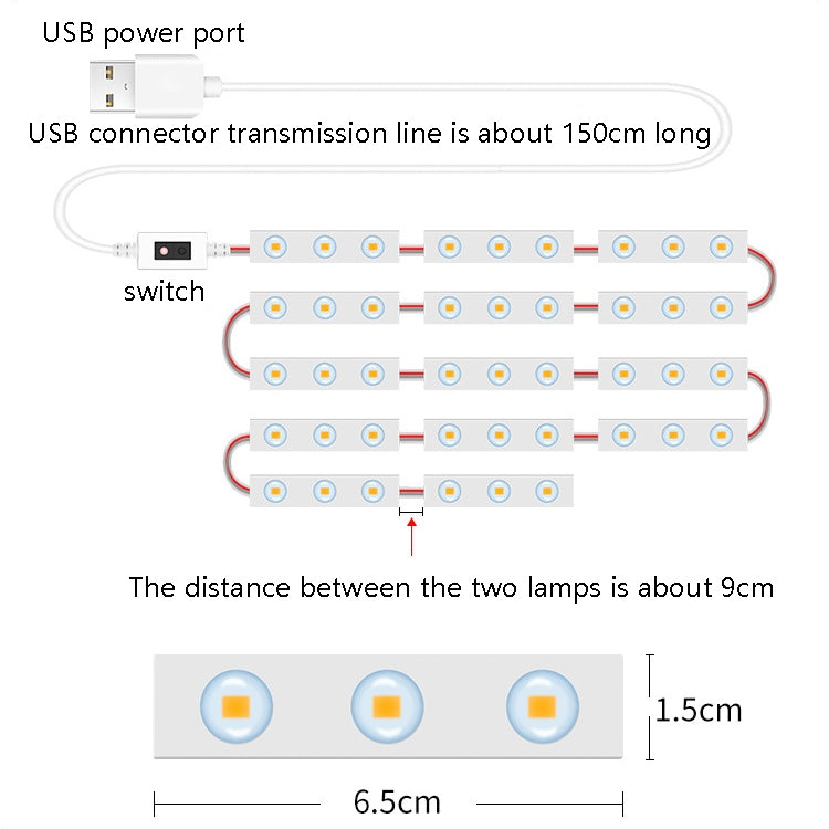 10 in 1 LED Mirror Front Lamp USB Infrared Sensor Makeup Mirror Fill Light - Sensor LED Lights by buy2fix | Online Shopping UK | buy2fix