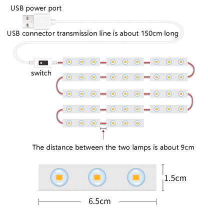 14 in 1 LED Mirror Front Lamp USB Infrared Sensor Makeup Mirror Fill Light - Sensor LED Lights by buy2fix | Online Shopping UK | buy2fix