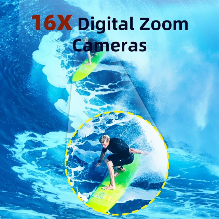 WDC901 3.5m Waterproof 48MP HD Dual Screen Outdoor Sports Digital Camera EU Plug(Blue) - Children Cameras by buy2fix | Online Shopping UK | buy2fix