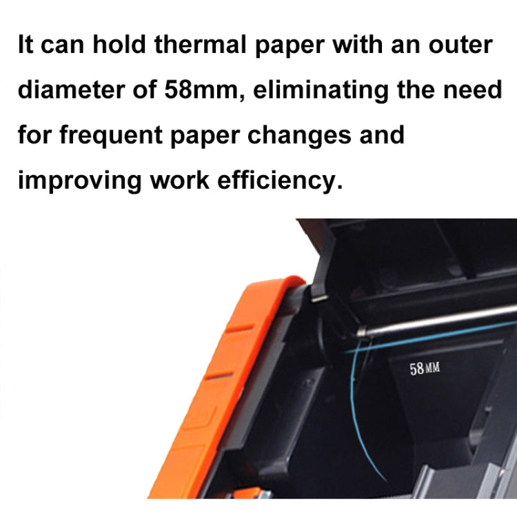 Xprinter XP-T58L 58mm Supermarket Cashier Receipt Thermal Printer, Spec: USB Port(US Plug) - Printer by Xprinter | Online Shopping UK | buy2fix